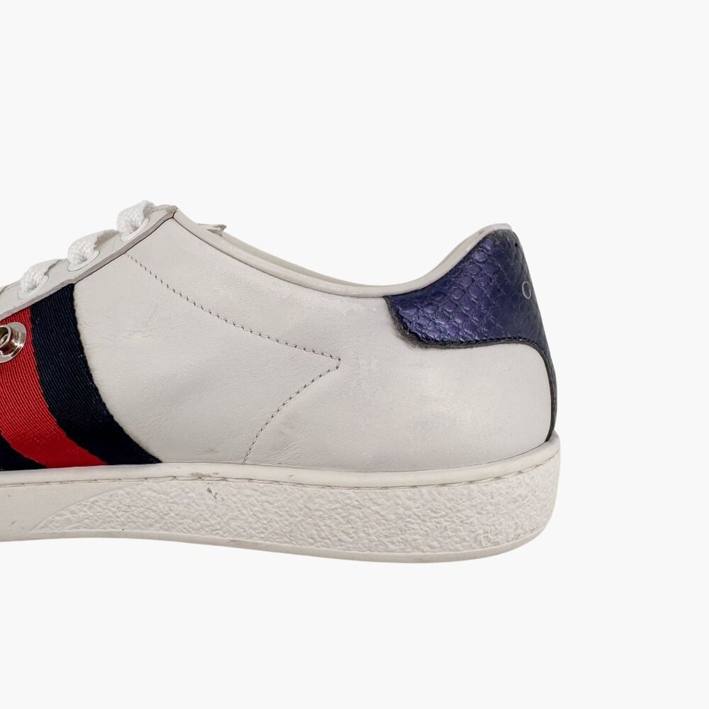 Gucci Blind for Love Ace Sneakers Size 37 US 7 White Removable Patch Low Top - Picture 13 of 16